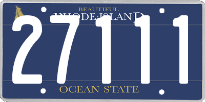 RI license plate 27111