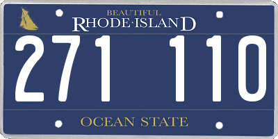 RI license plate 271110