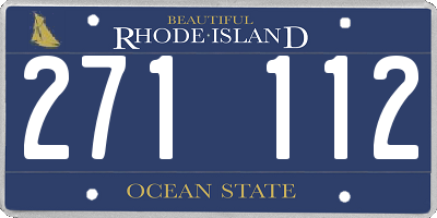 RI license plate 271112