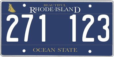 RI license plate 271123