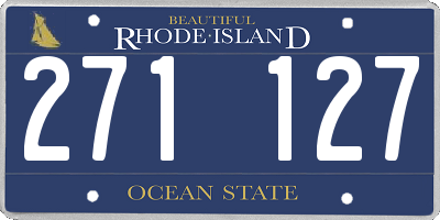 RI license plate 271127
