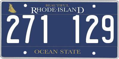RI license plate 271129