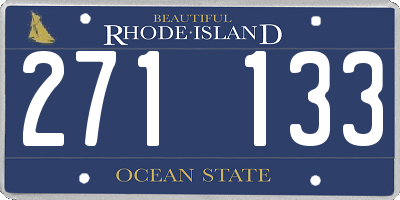 RI license plate 271133
