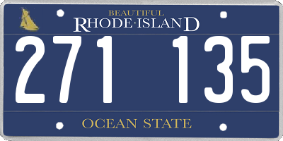RI license plate 271135