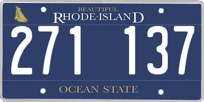 RI license plate 271137
