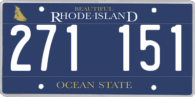 RI license plate 271151