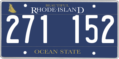RI license plate 271152