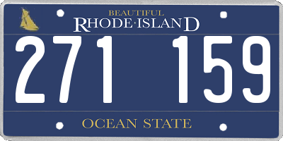 RI license plate 271159