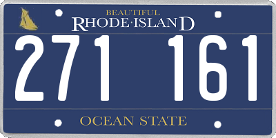 RI license plate 271161
