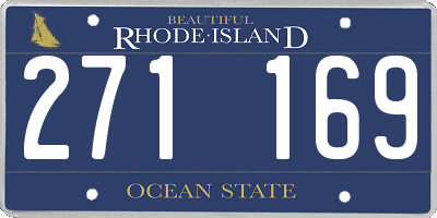 RI license plate 271169