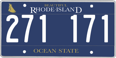 RI license plate 271171