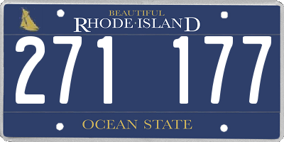 RI license plate 271177