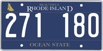 RI license plate 271180