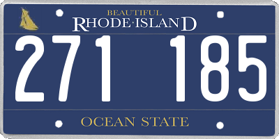 RI license plate 271185