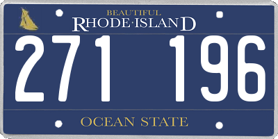 RI license plate 271196