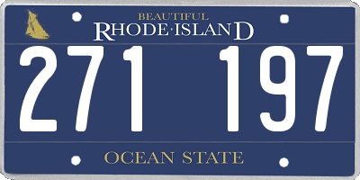 RI license plate 271197