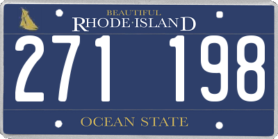 RI license plate 271198