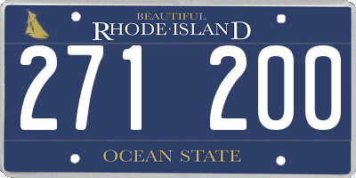 RI license plate 271200