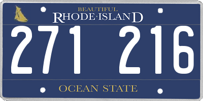 RI license plate 271216