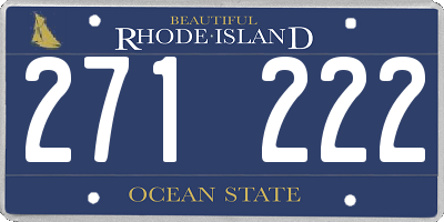 RI license plate 271222