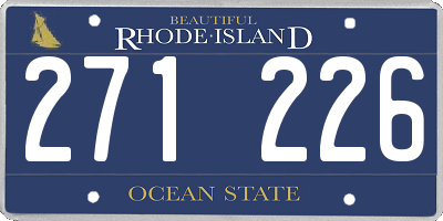RI license plate 271226
