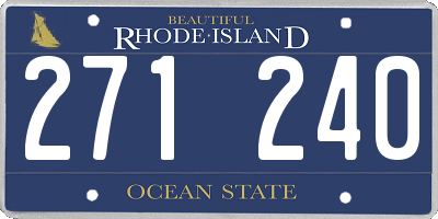 RI license plate 271240