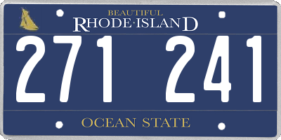 RI license plate 271241