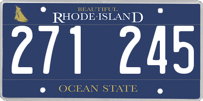 RI license plate 271245