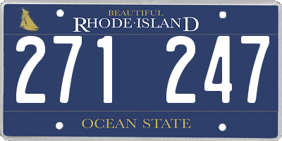 RI license plate 271247