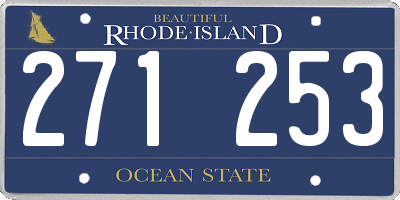 RI license plate 271253