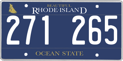 RI license plate 271265