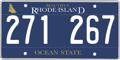 RI license plate 271267