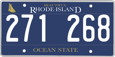 RI license plate 271268