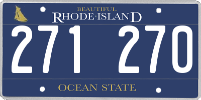 RI license plate 271270