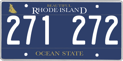 RI license plate 271272