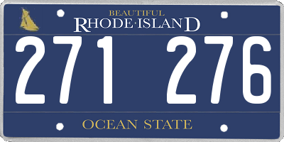 RI license plate 271276
