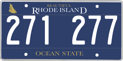 RI license plate 271277