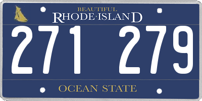RI license plate 271279