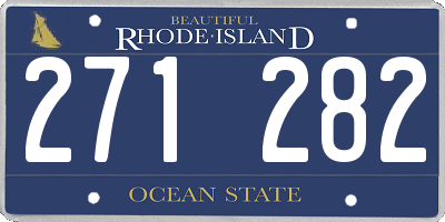 RI license plate 271282