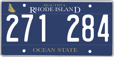 RI license plate 271284