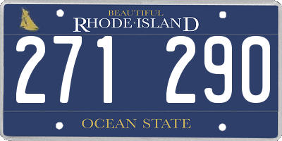 RI license plate 271290