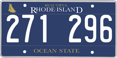 RI license plate 271296