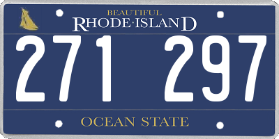 RI license plate 271297
