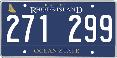 RI license plate 271299