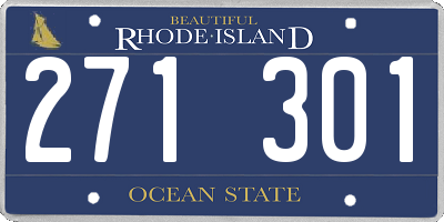 RI license plate 271301