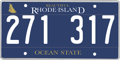 RI license plate 271317