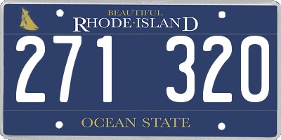 RI license plate 271320