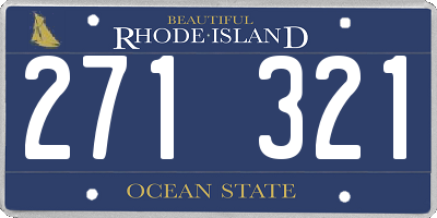 RI license plate 271321