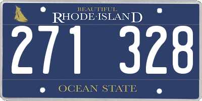 RI license plate 271328