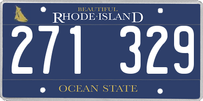 RI license plate 271329